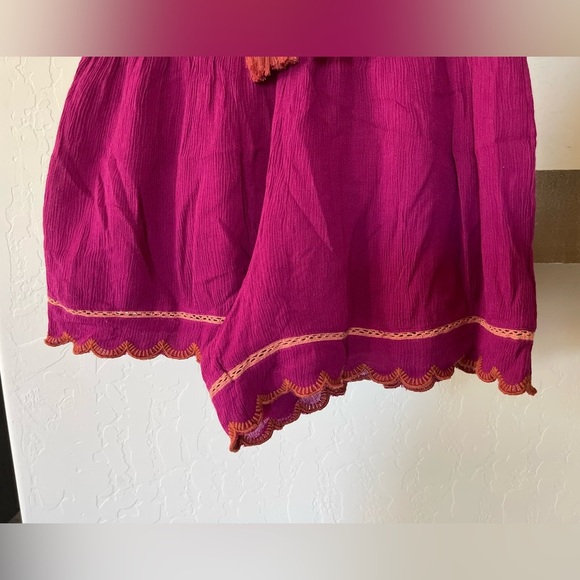 Blue Rain Francesca’s| Stretch Waist, Pull On Boho Tassel Shorts, Embroidered••• - Picture 6 of 12